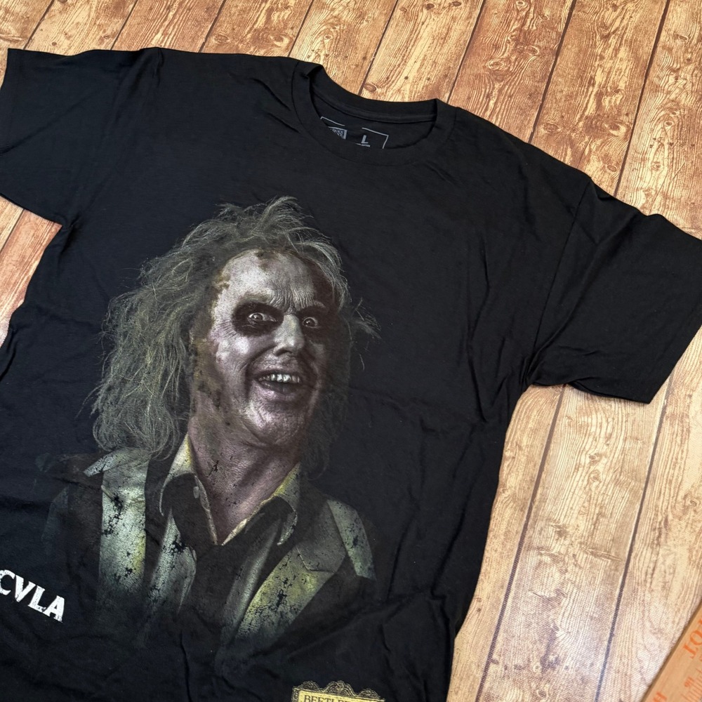 CVLA Beetlejuice Beetlejuice T Shirt Mens Large Black Graphic Movie Tee